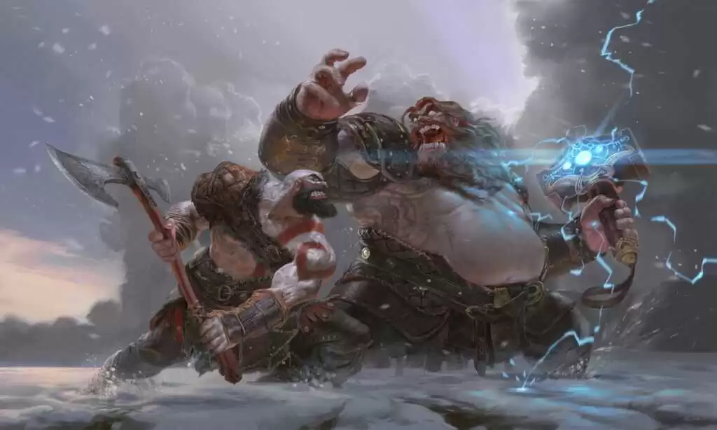 Kratos vs Thor por Eslam AboShady