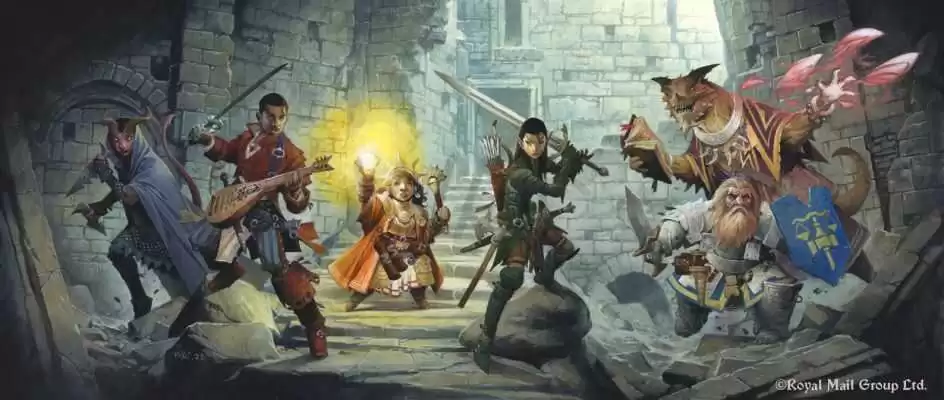 Un grupo clásico de aventureros de Pathfinder